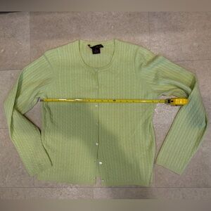 Pale green Cashmere Cardigan Sweater
